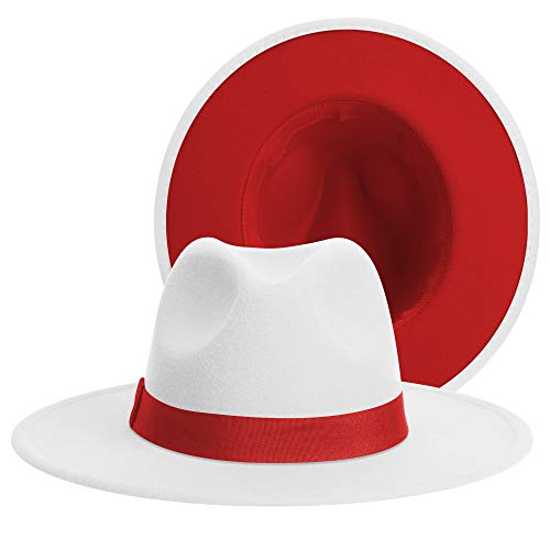 Image of Womens & Mens Fedora Hats, Wide Brim Fedora Hats for Women Men