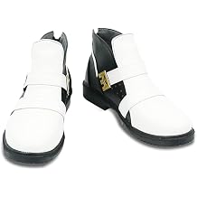 DUNHAO COS Chamber Cosplay Shoes Men's Halloween Costume Shoes PU Leather Ankle Boots