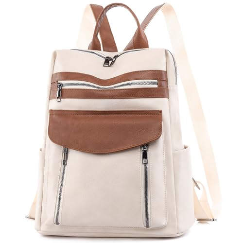 Sac à dos anti-vol femme en cuir synthétique convertible et imperméable