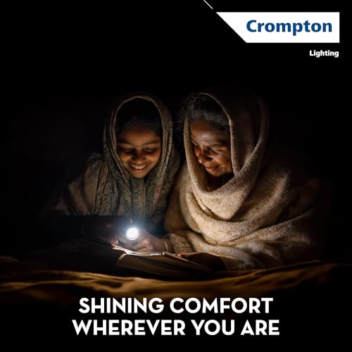 Image of Crompton Rakshak Ultra 4W LED Torch Light | Dual Mode Torch & Lantern | Rechargeable Li-Ion Battery | USB-C Fast Charging | Upto 11 Hours Backup | Compact Emergency Torch | 1 Year Warranty