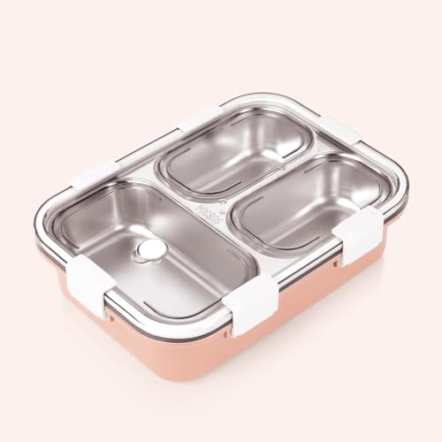 Image of Stainless Steel Lunch Box BPA Free - Durable Food Storage Lunch Box for Office, School & Travel with Secure Lock Lid (Blue)