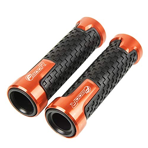 Poignées moto CNC anti-vibration orange pour guidon BMW F800R