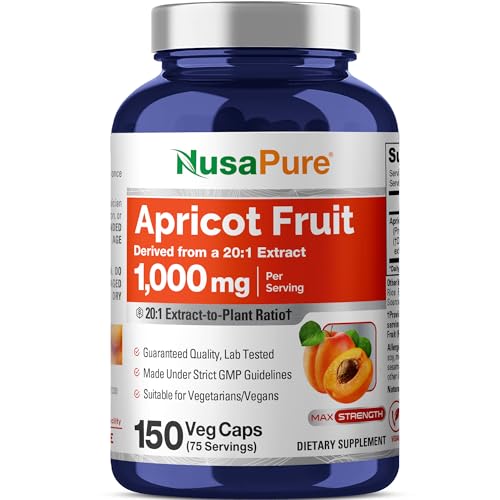 NusaPure Apricot, 1000 mg, 150 Veg Capsules (Vegan, Non-GMO)