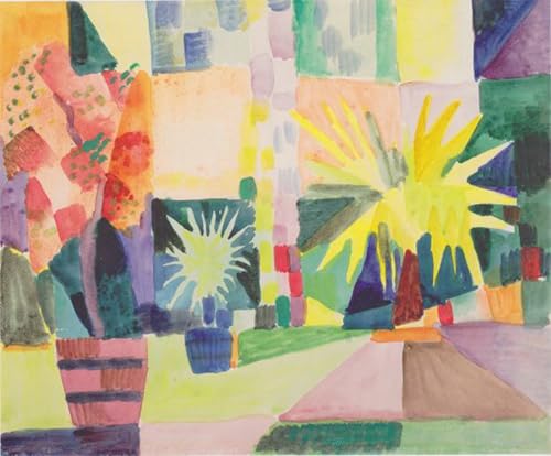 Lienzo Giardino sul Lago di Thun de August Macke para decoración 60x90cm