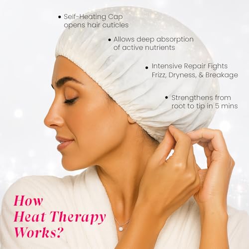 Image of Make Mee Bold Heat Therapy Hair Mask & Self-Heating Cap for Dry & Damaged Hair | Hair Spa Mask for Salon-Like Care at Home | With Berry Extracts, Hyaluronic Acid, Biotin, Collagen & Keratin | 5-Minute Care, 70 g