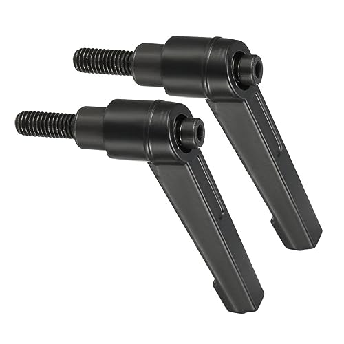 Image of Clamping Lever Handles, M6 x 16mm Male Thread, Adjustable Quick Release Locking Rotating Bolt Knobs Black - (Applications: for Lathe Machinery), 2-Pieces