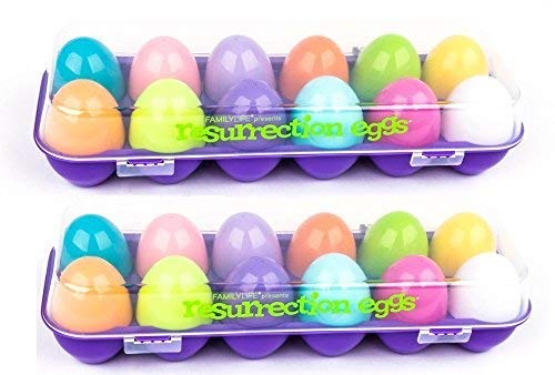 FAMILYLIFE Resurrection Eggs - 12-Piece Easter Egg Set with Booklet and Religious Figurines Inside - Tells the Full Story of Easter (2-Pack)