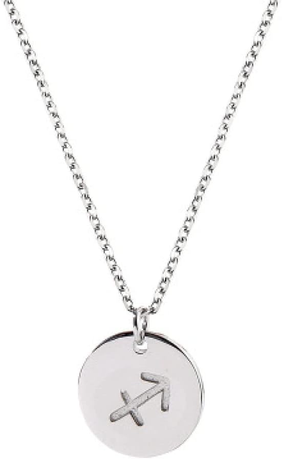 necklace Sterling Silver Chain,Zodiac Horoscope For Women, Medal ConstellatioChaiTrendy Choker Delicate Gift Jewelry Her Girls