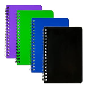 Spiral Notebook 4Pack Pocket Notebo...
