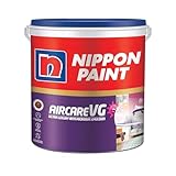 Nippon Paint AirCare VG Interior Emulsion Paint(10L, White, Sheen Finish)-Safe Paint for Kids, Pregnant women & Allergic People w/Formaldehyde Absorbing Technology-For Home, Kids Living Room-10 Ltr