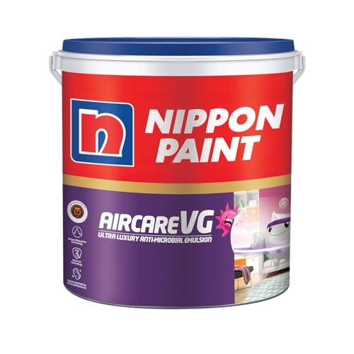 Image of Nippon Paint AirCare VG Interior Emulsion Paint(4L, White, Sheen Finish)-Safe Paint for Kids, Pregnant women & Allergic People w /Formaldehyde Absorbing Technology-For Home, Kids, Living Room-4 Ltr