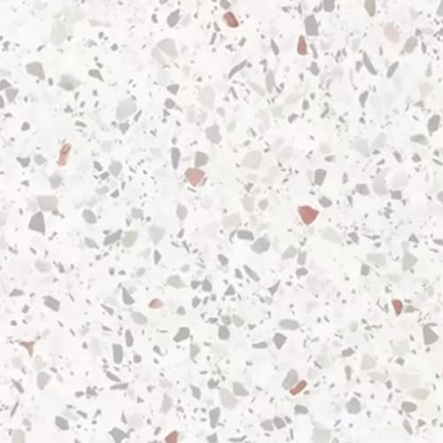 Mármol Vinilo Adhesivo Alta Resistencia Papel Decorativo de Muebles, Puertas, Baños, Duchas, Cocinas, Encimeras y Paredes. (Terrazo clásico beige, 124cm x 5m)