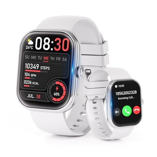 �X�}�[�g�E�H�b�`�y2026�N�ŐV���� 1000mAh�d�r&�ی�t�B�����t���z iPhone�Ή� �A���h���C�h�Ή� Smart Watch Bluetooth6.0 2.01�C���`���� �����ʌv �r���v IP68�����h�� �������o�b�e���[ �ʘb�@�\�t�� ��