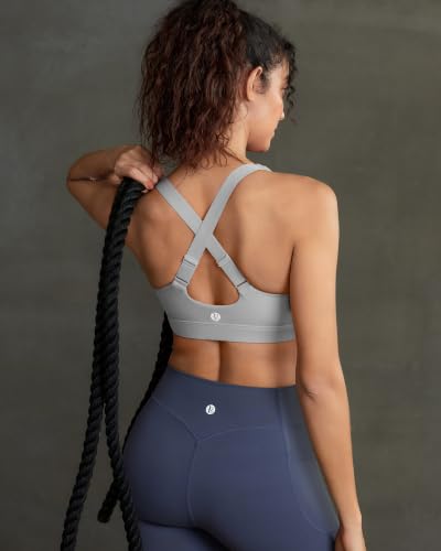Image of RUNNING GIRL High Impact Sports Bras for Women, Adjustable Straps Bra High Support Workout Bra with Sewn in Pads