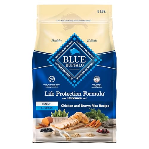 Blue Buffalo Life Protection Formula Senior Dry Dog Food, Supports Joint Health and Mobility, Made...