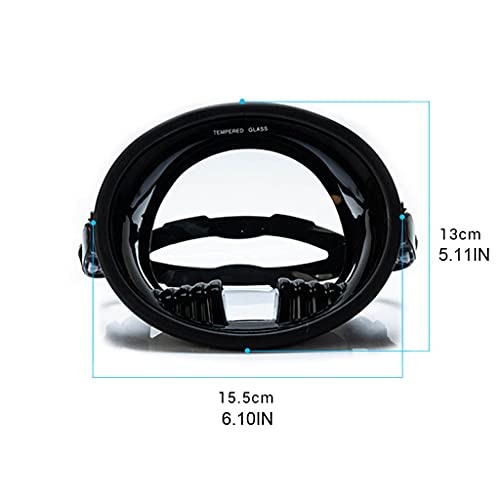 Máscara de buceo ovalada de silicona con visión amplia retro para apnea 3
