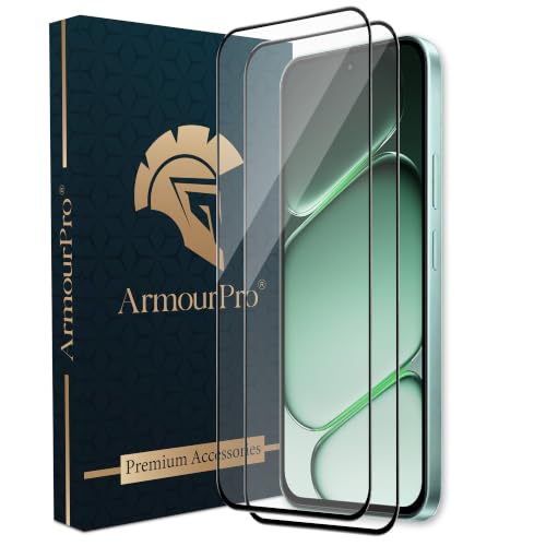 Image of ArmourPro Tempered Glass for OnePlus N6-9H Anti Scratch Screen Protector, Edge to Edge Coverage, HD Clarity, Smooth Touch, Case Friendly | Black, Pack of 2
