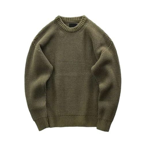 Men's Winter Round Neck Warm Fashion Solid Color Sweater Sweater Pullover Knitted Sweater