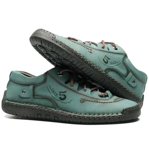 Handcrafted Leather Driving Loafers - Breathable Slip-On Business Casual Shoes with Metal Perforations, Flexible Flat Sole & Lightweight Comfort3