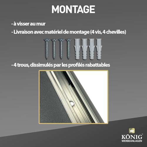 Cadre interchangeable A2 à coins arrondis pour affiche de salon ou bureau - 8