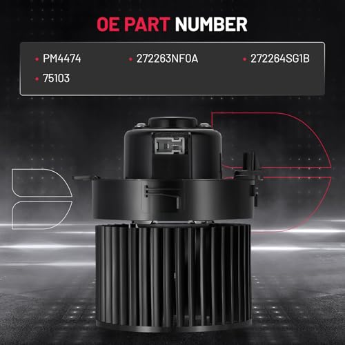 Image of BDFHYK AC Heater Blower Motor Fan 75103 Compatible with Nissan 2013-2023 Leaf, 2018-2019 Sentra,HVAC Blower Motor Assembly Replacement for PM4474 272263NF0A 272264SG1B
