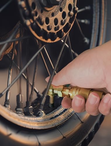 SARDVISA 2-Packs Portable Air Chucks, Solid Metal Closed Ball Air Chuck with 1/4" NPT Standard Quick Plug, Tire Inflator Gauge Nozzle for Air Compressor Accessories