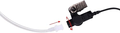 Miniatura 4 de Auricular de tubo acústico de vigilancia de 1 pin de 0.138 in receptor/escucha solo compatible con radios bidireccionales o micrófono Walkie Talkie