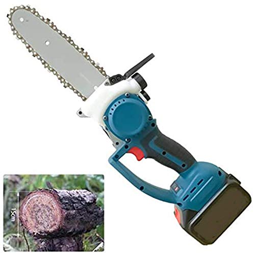 fuLNes Electric Pruning Saw, Mini Chainsaw Chain Saw Portable Lightweight Saw One-Hand Electric Pruning Shear for Gardening Tree Branch Wood Cutting,2*battery