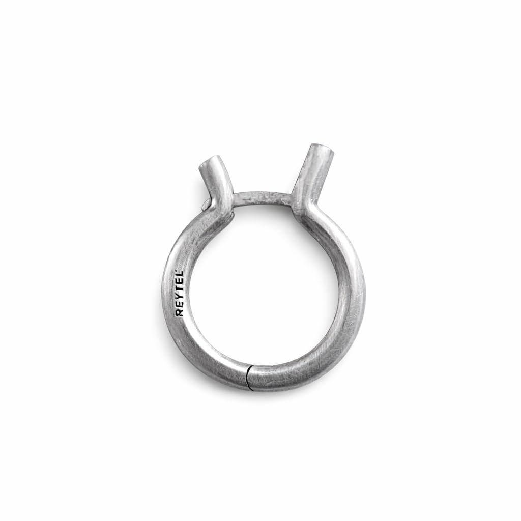 Orecchini singoli in argento sterling 925 – Orecchini da uomo con zirconi neri, stile minimalista, 0,7 x 0,7 cm