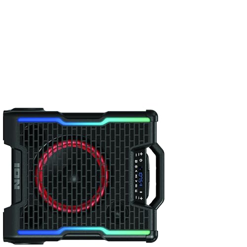 Ion Blockrocker Icon All-Terrain Portable Bluetooth Speaker with Lights, FM Radio (Renewed)
