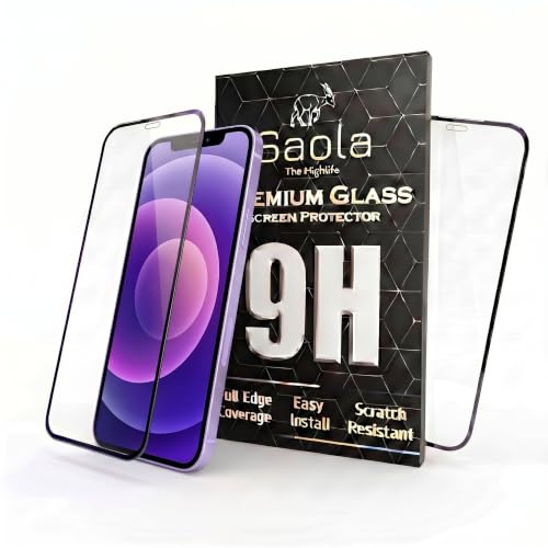 Image of Saola HD+ Oleophobic Tempered Glass For Apple Iphone 12 mini (PACK OF 1) with Hassle-less Installation Kit. Full screen Coverage. 5.4 inch