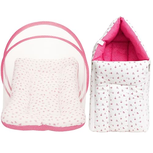 Fareto Baby Gift Pack Set Mattress with Net & Sleeping Bag(0-6 Mo...