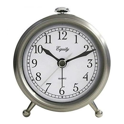 Equity 25655 Metal Quartz Alarm Clock