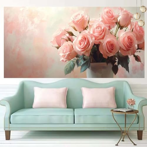 Diamond Painting Rose et Fée broderie diamant canevas complet 60x150cm pour loisirs créatifs
