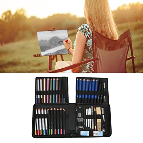 Crayons de couleur avec 82 outils de croquis pour progresser en dessin