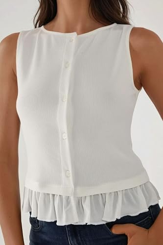 Hiccup Textured Crew Neck Blouse with Ruffle Detail4