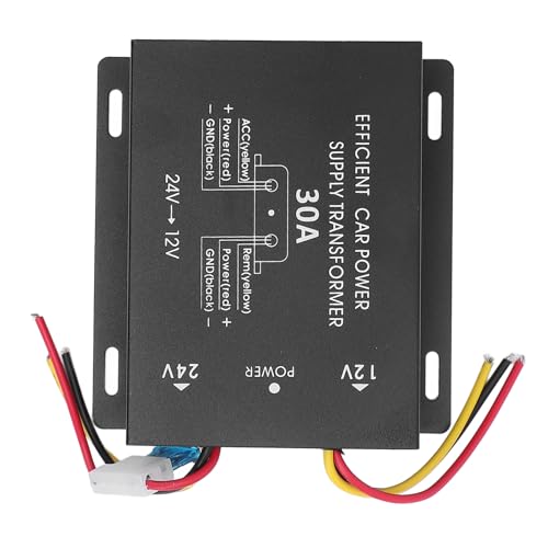 Tbest - Tbest 24 V Bis 12 V Spannungskonverter Leistungsstarker Autoantrieb Car DC -Spannungsregler für LKWs Motorrad -SUVS -Busse (30A)