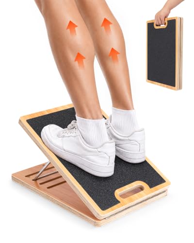 StrongTek Slant Board Schrägbrett für Wadendehnung aus Holz Portable