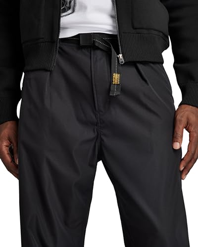 G-STAR RAW Herren Pleated Chino Belt Relaxed, Schwarz (dk Black D24303-D517-6484), 34W / 32L – Ansicht 3