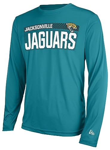 New Era NFL Men's Measured Long Sleeve T-Shirt, Jacksonville Jaguars, XX-Large
