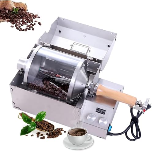 LMYYDES Elektrischer Kaffeebohnenröster, getreidetrocken, elektrischer Heim-Kaffeeröster, Röstmaschine, Nüsse, Barista, Zuhause, 500 g, für den Heimgebrauch