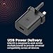 Motorola Chargers - TurboPower 33W USB-PD Mains Wall Charger/Power Adapter with 1m USB-A to USB-C cable. IMPORTANT - Only Genuine Motorola Products have the 'M' logo.