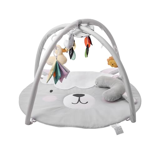 VEVOR Spielmatte 995x830x550 mm, Erlebnisdecke mit 5 sensorischen Spielzeugen, Baby-Aktivitätsmatte mit leuchtendem musikalischen Entenspielzeug für Neugeborene im Alter von 0–18 Monaten