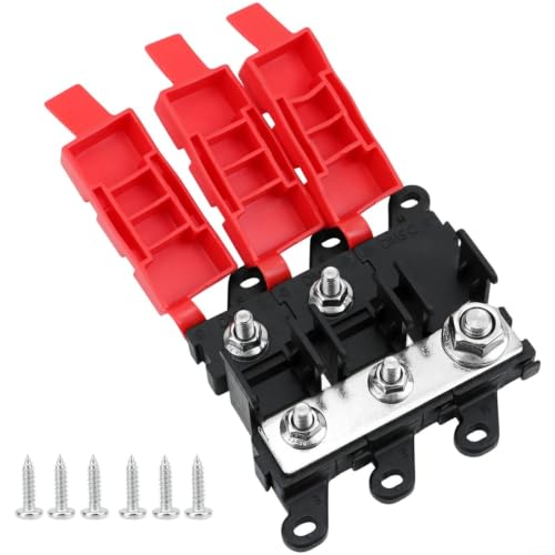 Portafusibles de 200 A para coche en acero inoxidable y cobre con doble salida aislante