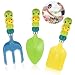 Sunshine smile Set di Attrezzi da Giardino,Set Giardinaggio Bambini,Attrezzi Giardinaggio Bambini,Giardino Guanti Borsa,Giardinaggio Bambini,Set Giardinaggio Bambini plastica