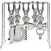 Amazon.com: Godinger Monkey Barware Bar Tool Set - 6 Piece Set: Home ...