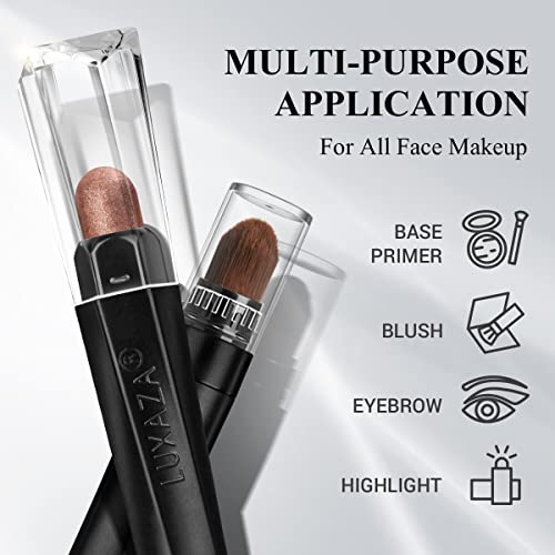 Luxaza 3Pcs Eyeshadow Stick,Champagne Metallic And Shimmer Eye Shadow Pencil Crayon Brightener Makeup With Crease-Proof Formula,Waterproof & Long Lasting Eye Shadow And Eyeliner Pen Set #TOP3
