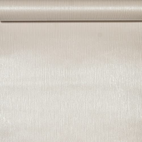 SOPHIE LAURENCE Metallic Gold Sheen White Shimmer Plain Wallpaper for Living Room, Bedroom, Office - Paste The Wall Textured (Full Roll)