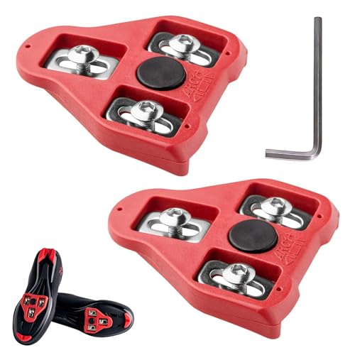 Für Peloton-Schuhe kompatible Fahrrad-Stollen, Look Delta 9° Float System Cleats für Fahrradschuhe, Indoor/Outdoor Radfahren Pedal Set