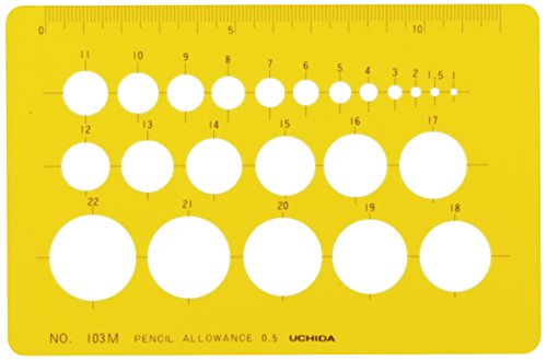 Règle cercles Uchida No.103M évitez les bavures d'encre sur vos plans